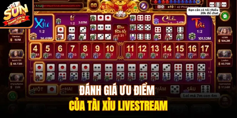 Đánh giá ưu điểm của tài xỉu livestream