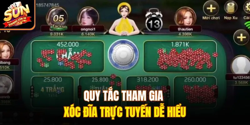 Quy tắc tham gia xóc đĩa trực tuyến dễ hiểu