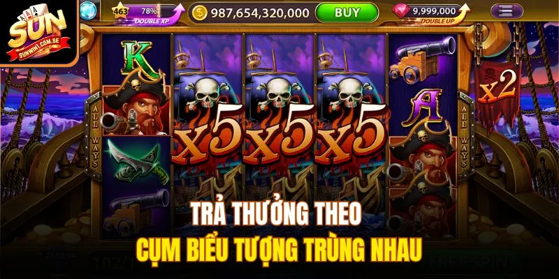 Trả thưởng theo cụm biểu tượng trùng nhau